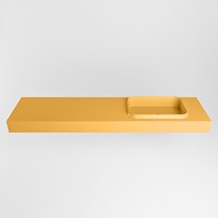 RIDGE Ocher Wall-Hung Basin solid surface 180cm. Position basin Right.-2