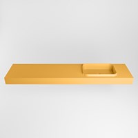 RIDGE Ocher Lavabo mural solid surface 200cm. Position lavabo Droite.-2