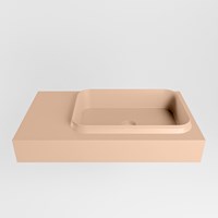RIDGE Rosee Lavabo mural solid surface 81cm. Position lavabo Droite.-2