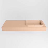RIDGE Rosee Lavabo mural solid surface 131cm. Position lavabo Droite.-2