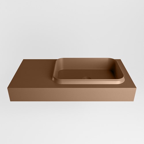 RIDGE Rust Lavabo sospeso à parete solid surface 91cm. Posizione lavabo Destra.-2