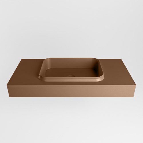 RIDGE Rust Wall-Hung Basin solid surface 100cm. Position basin Center.-2