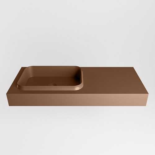 RIDGE Rust Wall-Hung Basin solid surface 111cm. Position basin Left.-2