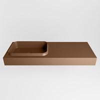 RIDGE Rust vrijhangende solid surface wastafel 121cm. Positie wasbak links.-2