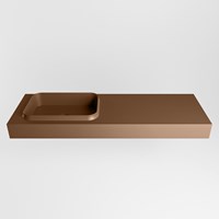 RIDGE Rust Wall-Hung Basin solid surface 140cm. Position basin Left.-2