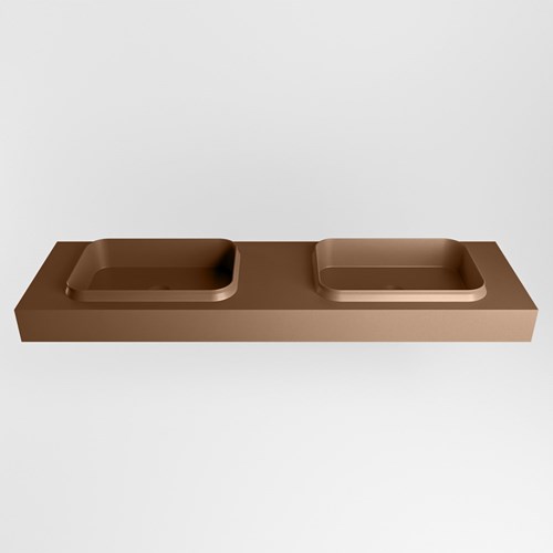 RIDGE Rust Wall-Hung Basin solid surface 170cm. Position basin Double.-2