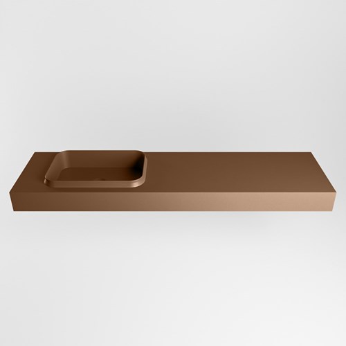 RIDGE Rust Wall-Hung Basin solid surface 170cm. Position basin Left.-2