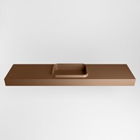 RIDGE Rust vrijhangende solid surface wastafel 190cm. Positie wasbak midden.-2