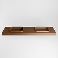 RIDGE Rust Wall-Hung Basin solid surface 200cm. Position basin Double.-2