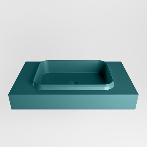 RIDGE Smag vrijhangende solid surface wastafel 81cm. Positie wasbak midden.-2