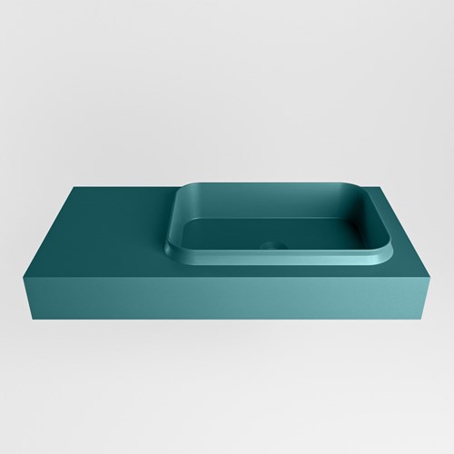 RIDGE Smag Lavabo sospeso à parete solid surface 90cm. Posizione lavabo Destra.-2