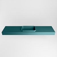 RIDGE Smag Lavabo sospeso à parete solid surface 190cm. Posizione lavabo Centro.-2