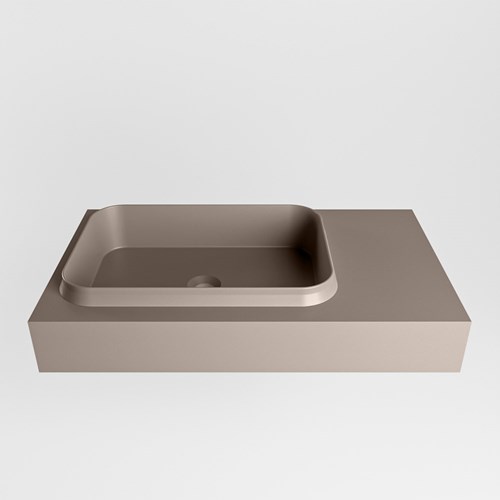 RIDGE Smoke Lavabo mural solid surface 81cm. Position lavabo Gauche.-2