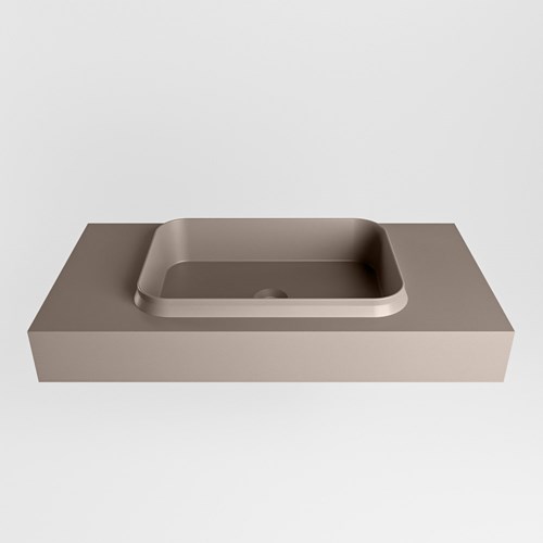 RIDGE Smoke Wall-Hung Basin solid surface 91cm. Position basin Center.-2