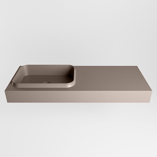 RIDGE Smoke Lavabo sospeso à parete solid surface 120cm. Posizione lavabo Sinistra.-2