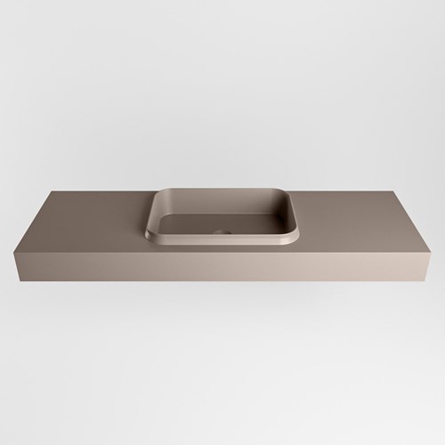 RIDGE Smoke Wall-Hung Basin solid surface 140cm. Position basin Center.-2