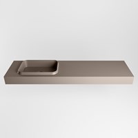 RIDGE Smoke Lavabo sospeso à parete solid surface 170cm. Posizione lavabo Sinistra.-2