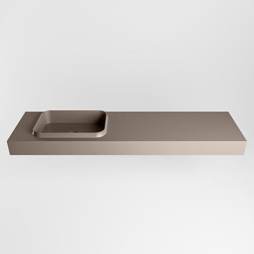 RIDGE Smoke Wall-Hung Basin solid surface 171cm. Position basin Left.-2