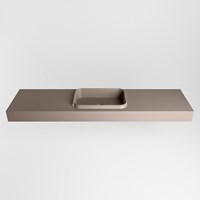RIDGE Smoke Wall-Hung Basin solid surface 181cm. Position basin Center.-2