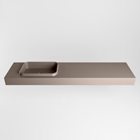 RIDGE Smoke vrijhangende solid surface wastafel 180cm. Positie wasbak links.-2