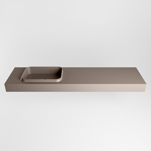 RIDGE Smoke Wall-Hung Basin solid surface 181cm. Position basin Left.-2