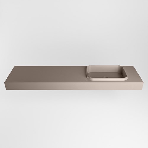 RIDGE Smoke Wall-Hung Basin solid surface 180cm. Position basin Right.-2