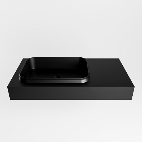 RIDGE Urban Lavabo sospeso à parete solid surface 90cm. Posizione lavabo Sinistra.-2