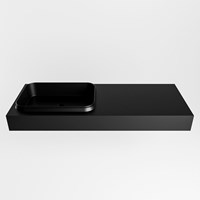 RIDGE Urban vrijhangende solid surface wastafel 121cm. Positie wasbak links.-2