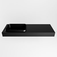RIDGE Urban Wall-Hung Basin solid surface 131cm. Position basin Left.-2