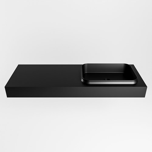 RIDGE Urban Lavabo sospeso à parete solid surface 131cm. Posizione lavabo Destra.-2