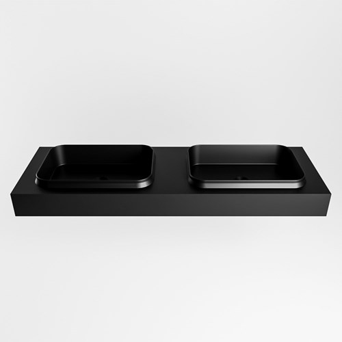 RIDGE Urban Lavabo sospeso à parete solid surface 151cm. Posizione lavabo Doppio.-2
