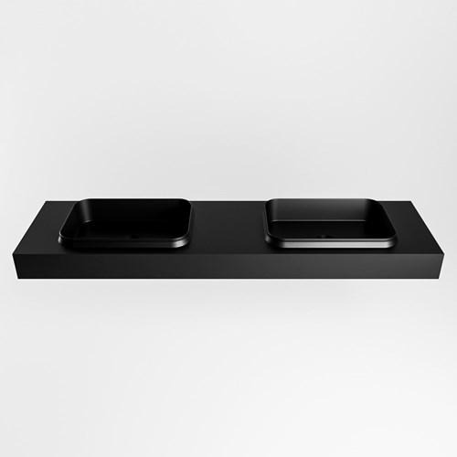 RIDGE Urban vrijhangende solid surface wastafel 181cm. Positie wasbak dubbel.-2
