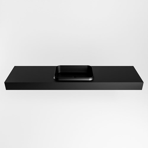 RIDGE Urban vrijhangende solid surface wastafel 180cm. Positie wasbak midden.-2