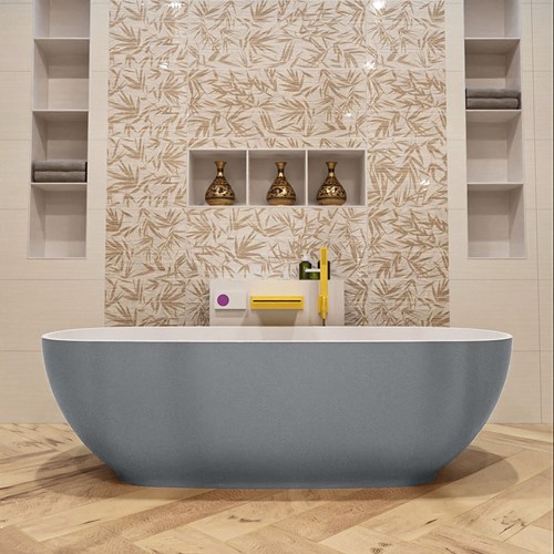ROCK vasca da bagno indipendente 170x70cm colore Plata / Talc.-2