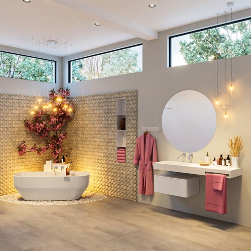 STONE baignoire autoportante 170x75cm couleur Talc / Talc.-3