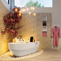 STONE baignoire autoportante 170x75cm couleur Talc / Talc.-2
