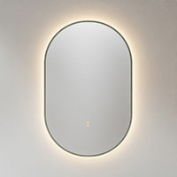 MONDIAZ GLOW miroir Oval 45x90cm Army. Éclairage LED avec détecteur de mouvement tout autour.-2