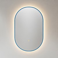 MONDIAZ GLOW miroir Oval 45x90cm Jeans. Éclairage LED avec détecteur de mouvement tout autour.-2