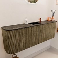 JOYA-DLUX 123,2cm mobile lavabo colore curva sinistra + destra Dusk. Lavabo FAYE posizione Centro 1 foro per rubinetto colore Lava.-3