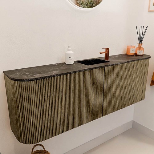 JOYA-DLUX 123,2cm mobile lavabo colore curva sinistra + destra Dusk. Lavabo FAYE posizione Centro 1 foro per rubinetto colore Lava.-3