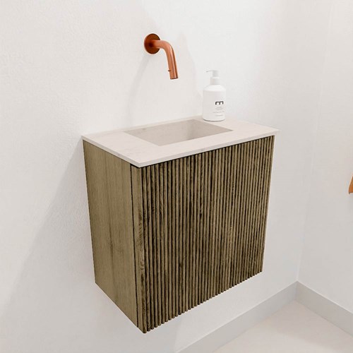 JOYA-DLUX 40cm toiletmeubel kleur Dusk. Wastafel FAYE positie Midden Zonder kraangat kleur Meli.-3
