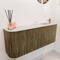 JOYA-DLUX 101,6cm mobile lavabo colore curva sinistra Dusk. Lavabo FAYE posizione Destra 1 foro per rubinetto colore Meli.-3