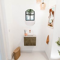 JOYA-DLUX 50cm toiletmeubel kleur Dusk. Wastafel FAYE positie Midden Zonder kraangat kleur Opalo.-2