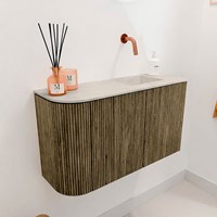 JOYA-DLUX 71,6cm toiletmeubel ronding links kleur Dusk. Wastafel FAYE positie Rechts Zonder kraangat kleur Ostra.-3
