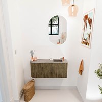 JOYA-DLUX 91,6cm toiletmeubel ronding links kleur Dusk. Wastafel FAYE positie Rechts 1 kraangat kleur Oza.-2