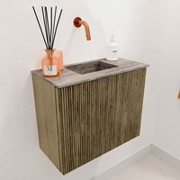 JOYA-DLUX 50cm toiletmeubel kleur Dusk. Wastafel FAYE positie Midden Zonder kraangat kleur Oza.-3