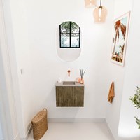 JOYA-DLUX 50cm toiletmeubel kleur Dusk. Wastafel FAYE positie Links Zonder kraangat kleur Saba.-2