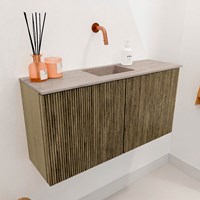 JOYA-DLUX 80cm toiletmeubel kleur Dusk. Wastafel FAYE positie Midden Zonder kraangat kleur Saba.-3