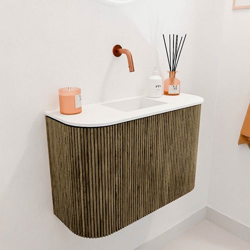 JOYA 63,2cm toiletmeubel ronding links + rechts kleur Dusk. Wastafel FAYE positie Midden Zonder kraangat kleur Talc.-3