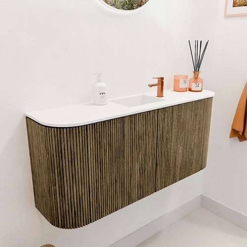 JOYA 93,2cm toiletmeubel ronding links + rechts kleur Dusk. Wastafel FAYE positie Midden 1 kraangat kleur Talc.-3